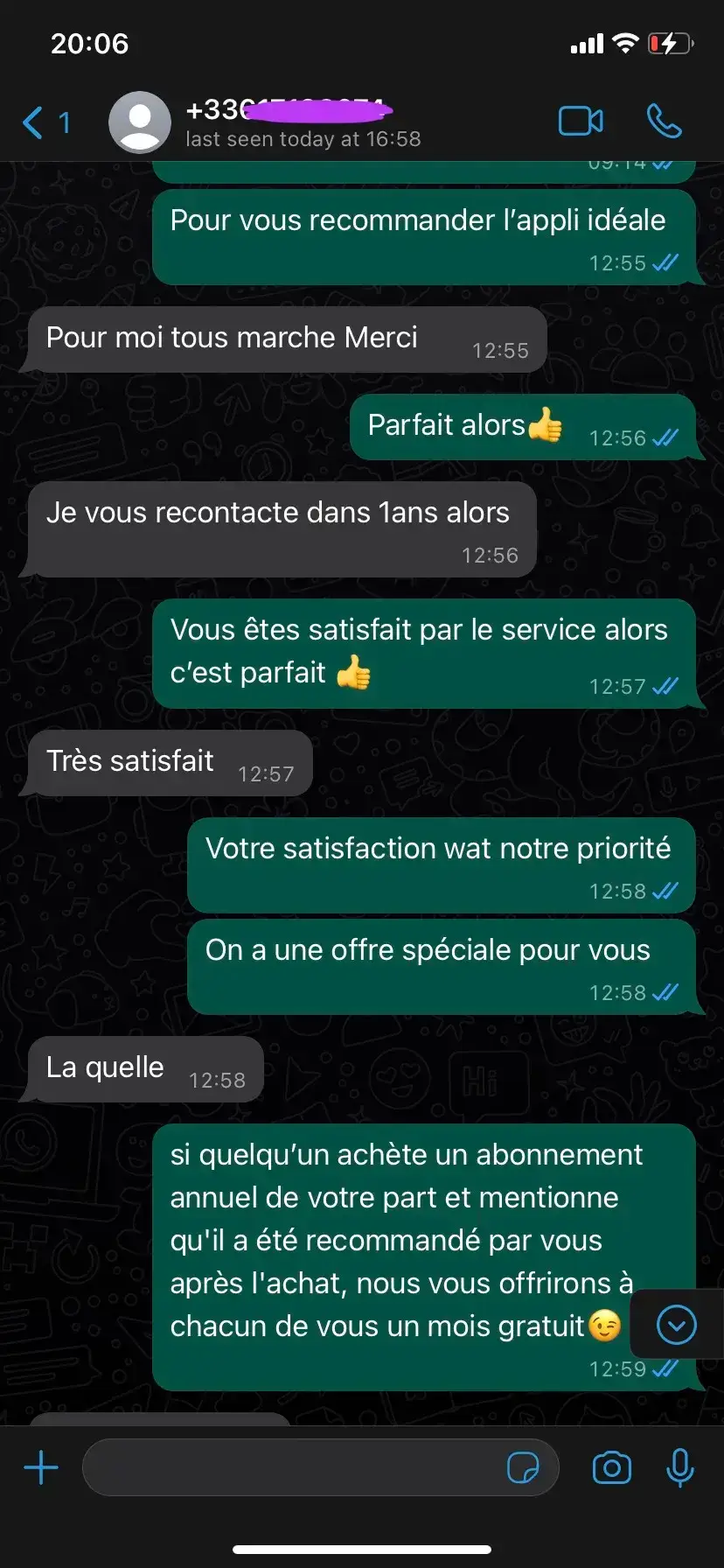 Témoignage WhatsApp IPTV Smarters Pro — client satisfait France